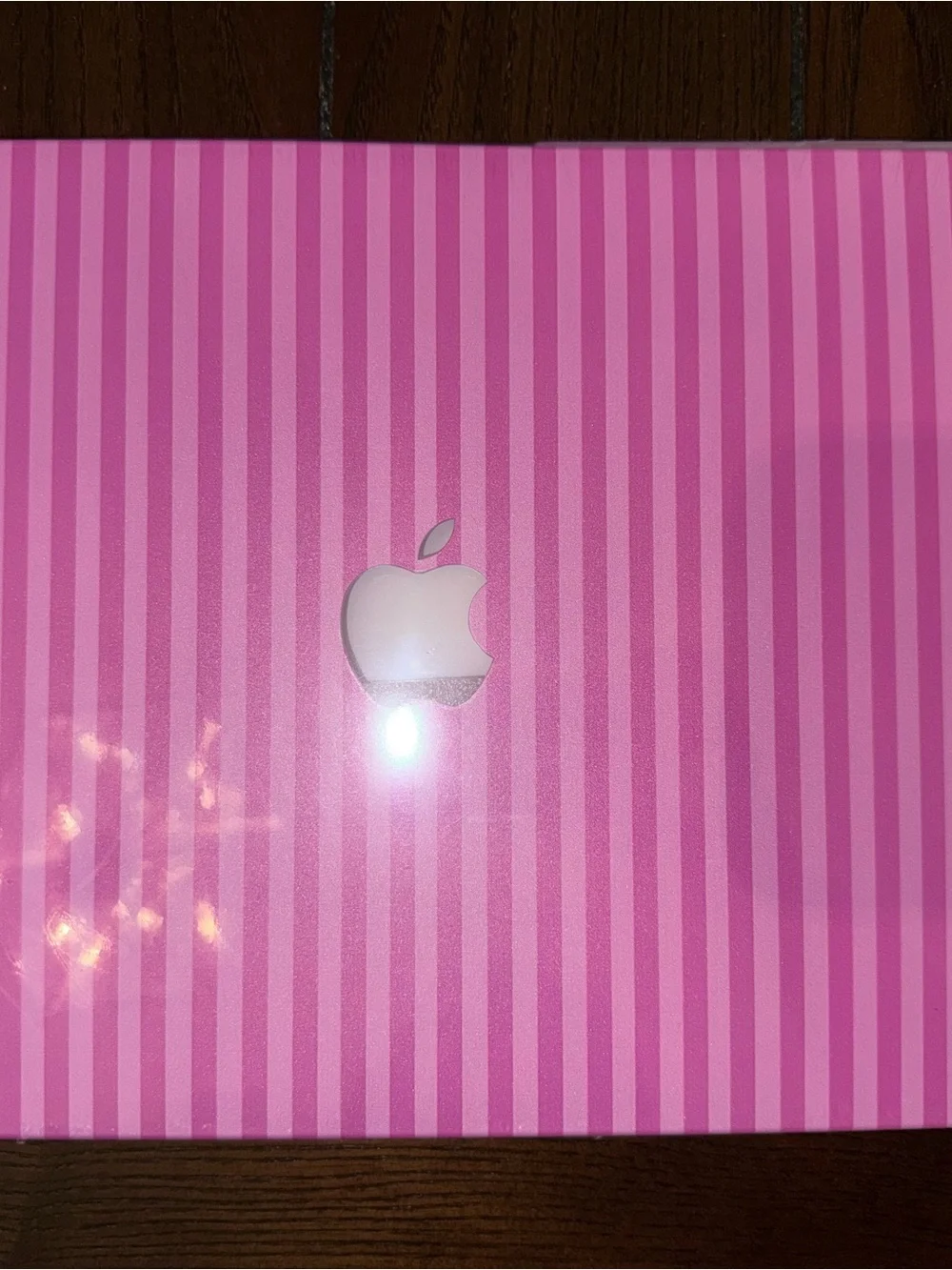 Apple Pink Vertical Stripe MacBook Cover